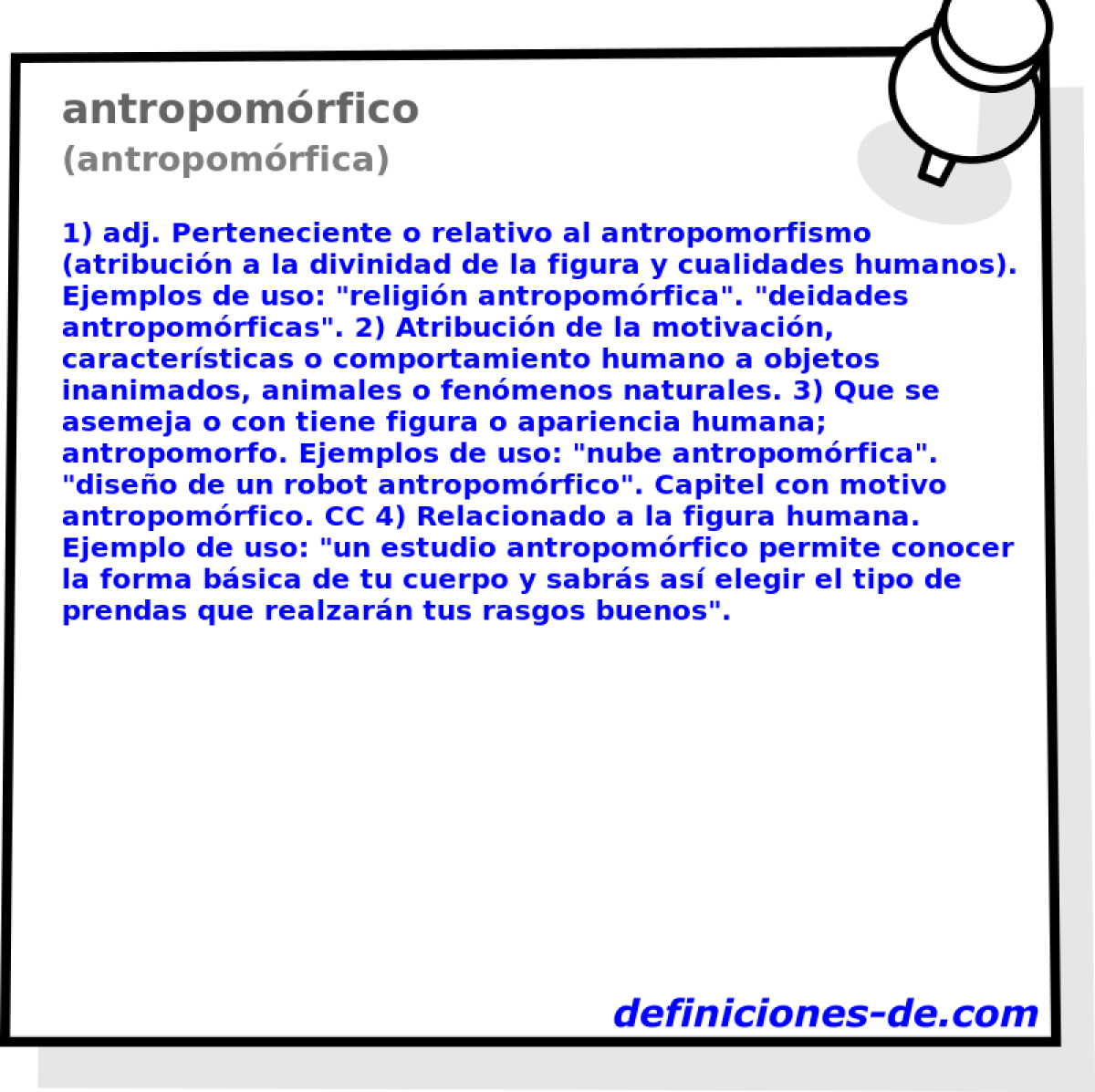 antropomrfico (antropomrfica)