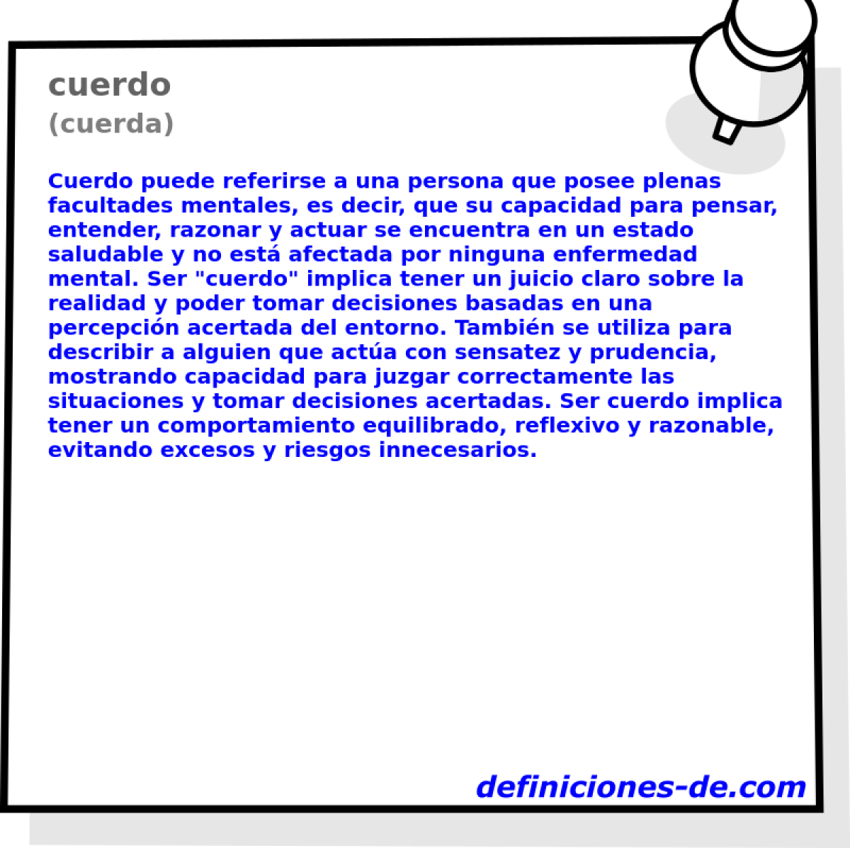 cuerdo (cuerda)