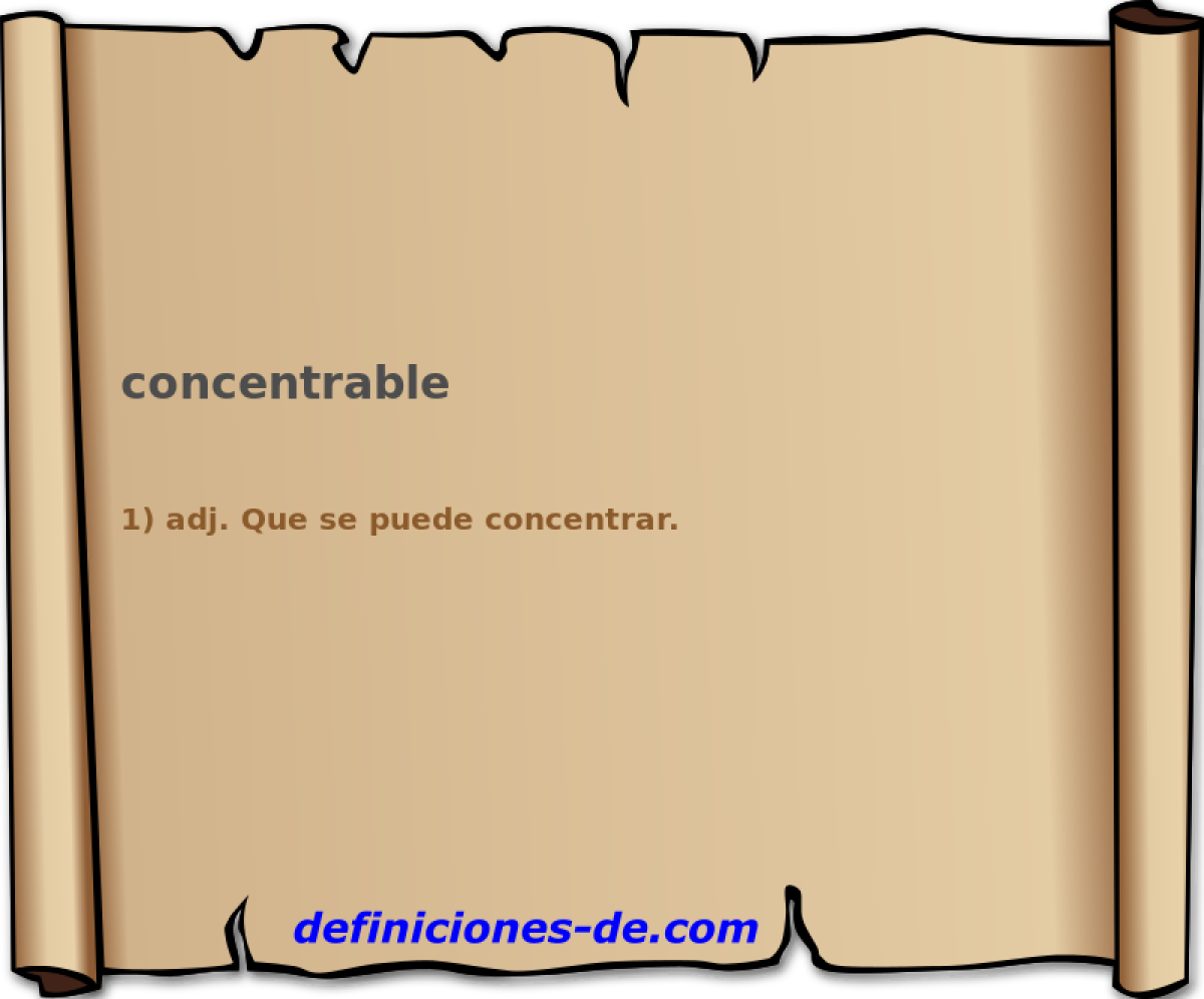 concentrable 