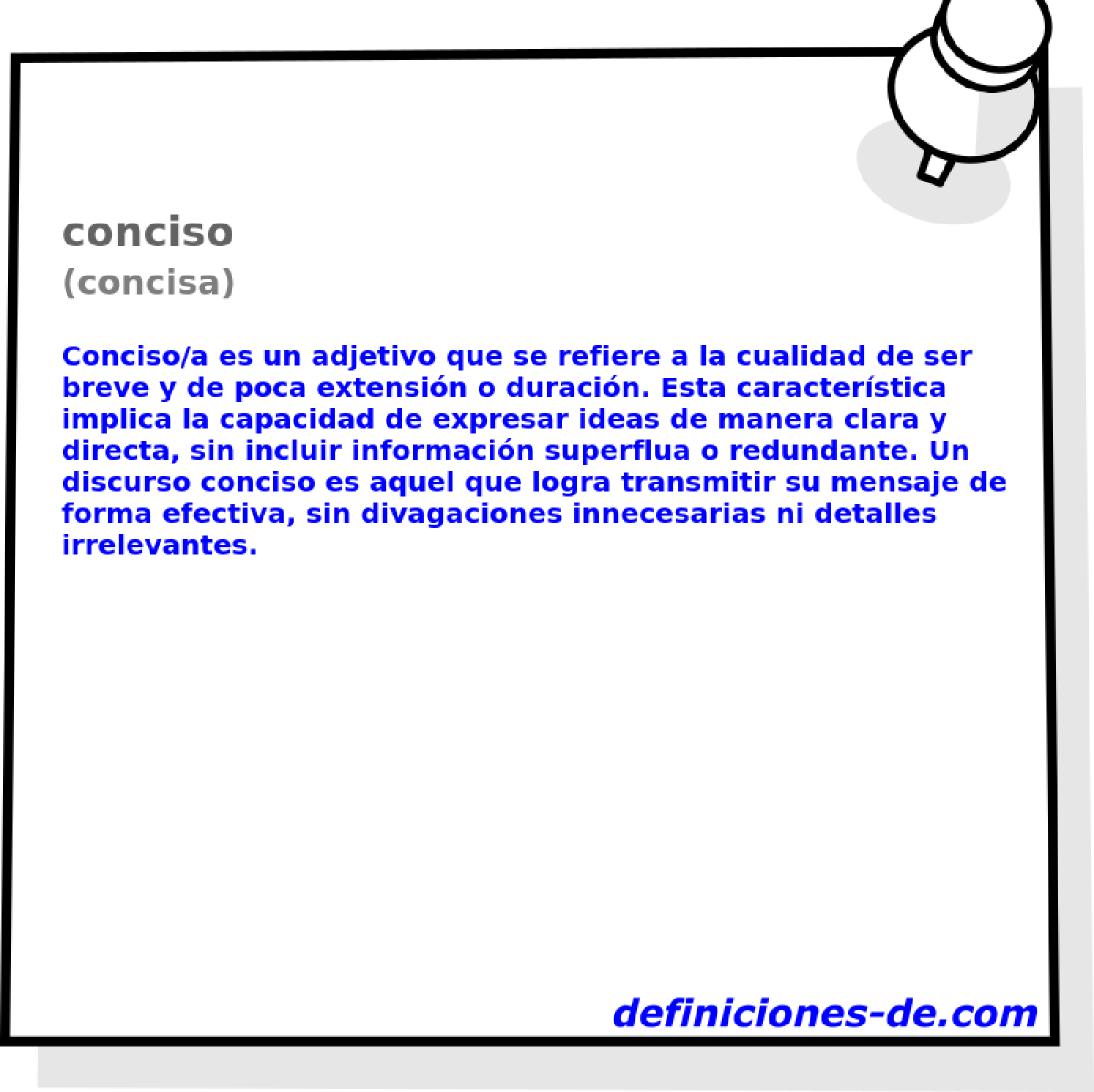 conciso (concisa)