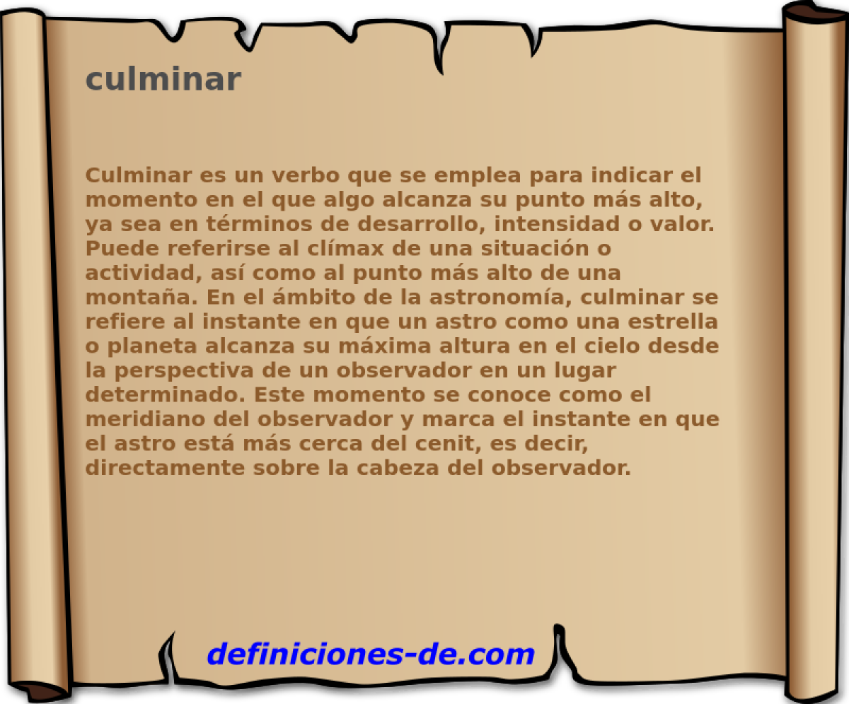 culminar 