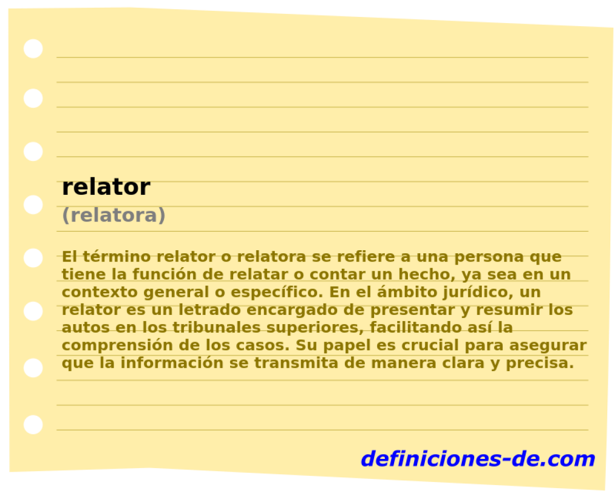 relator (relatora)