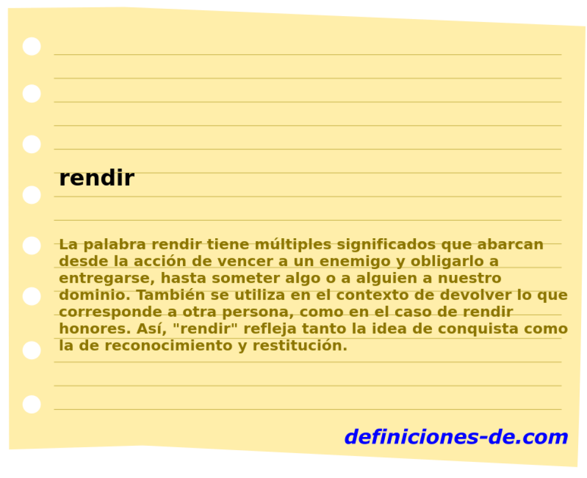 rendir 