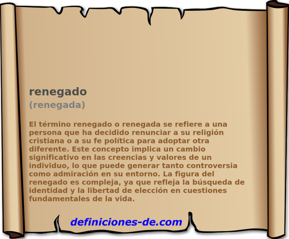 renegado (renegada)