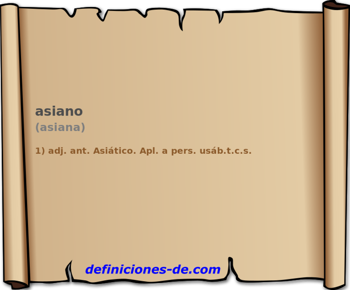 asiano (asiana)