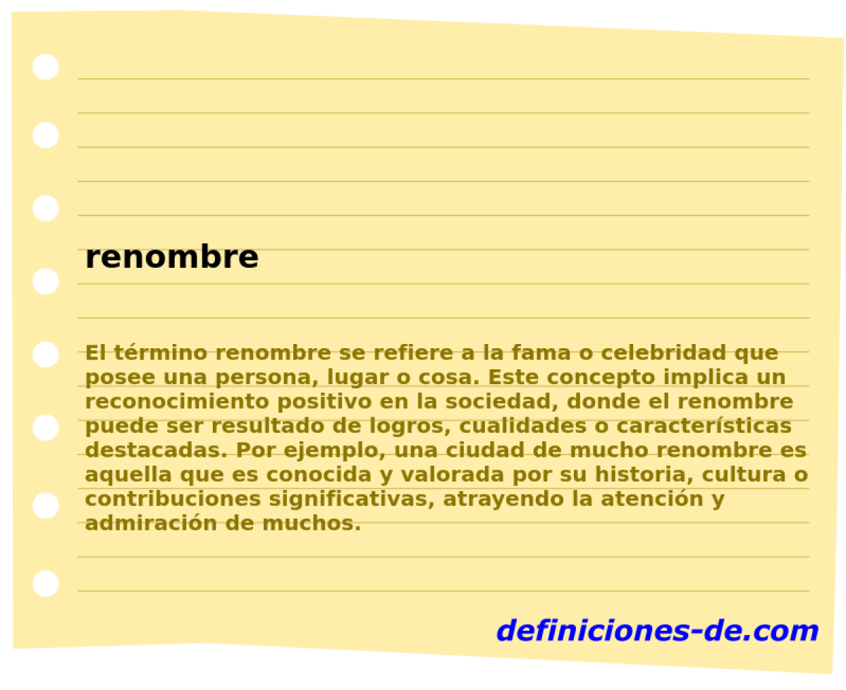 renombre 