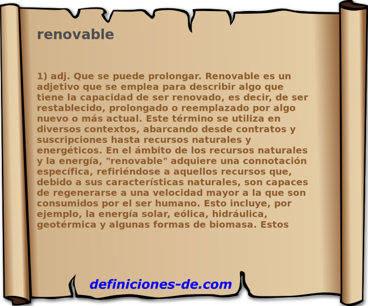 renovable 