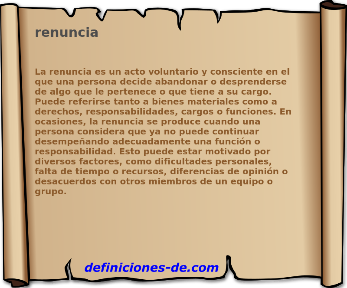 renuncia 