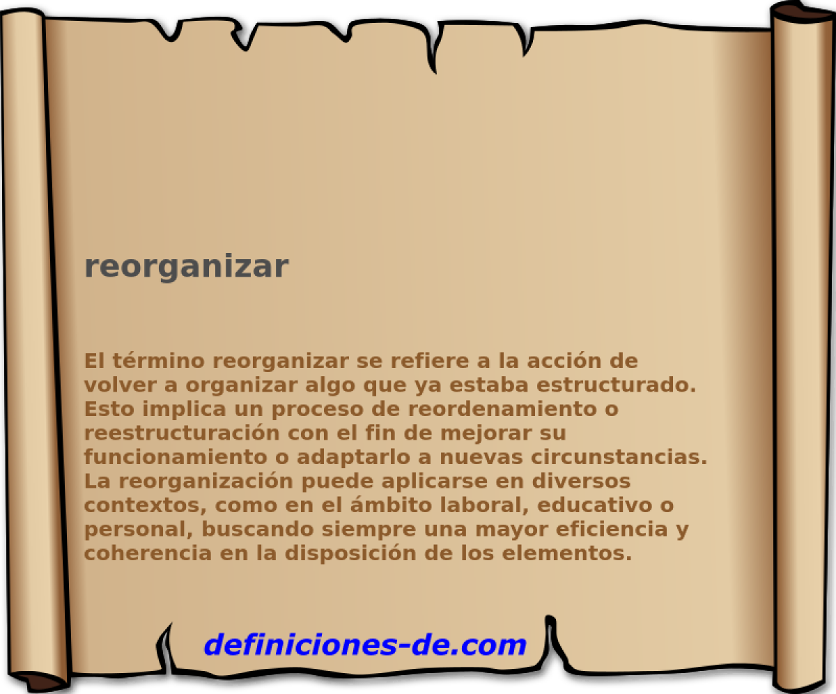 reorganizar 