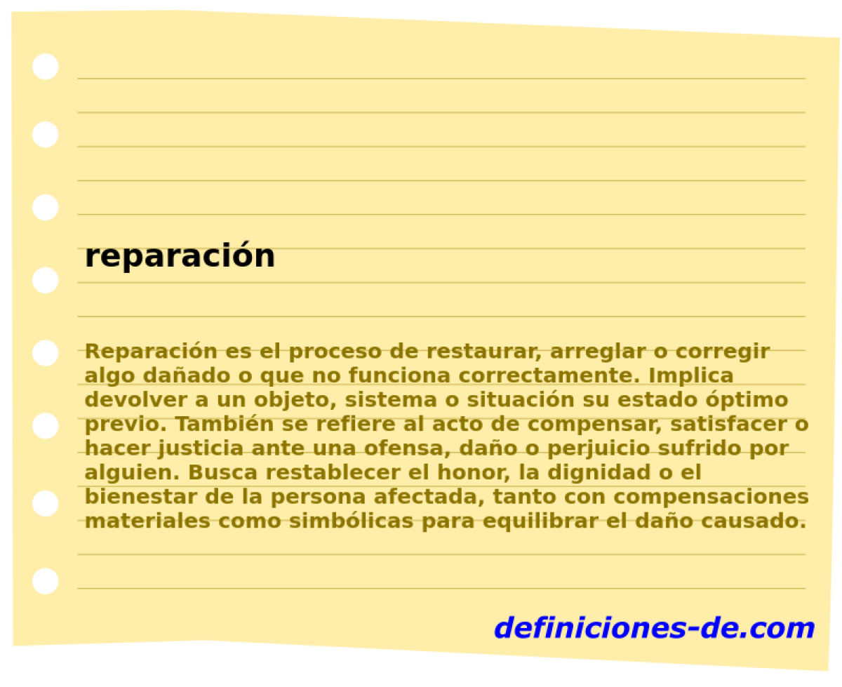 reparacin 