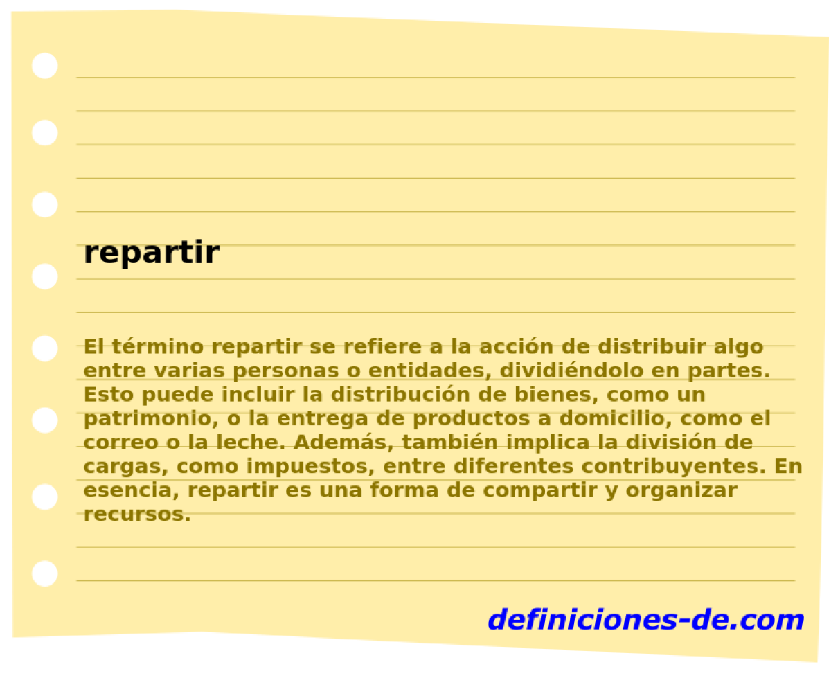 repartir 