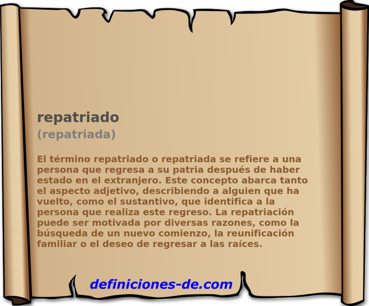 repatriado (repatriada)