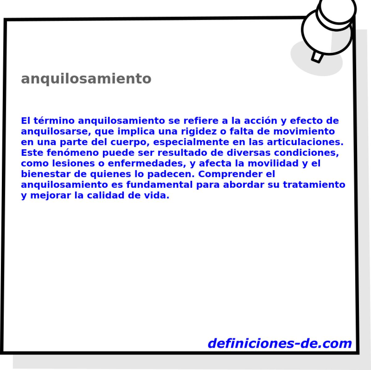 anquilosamiento 