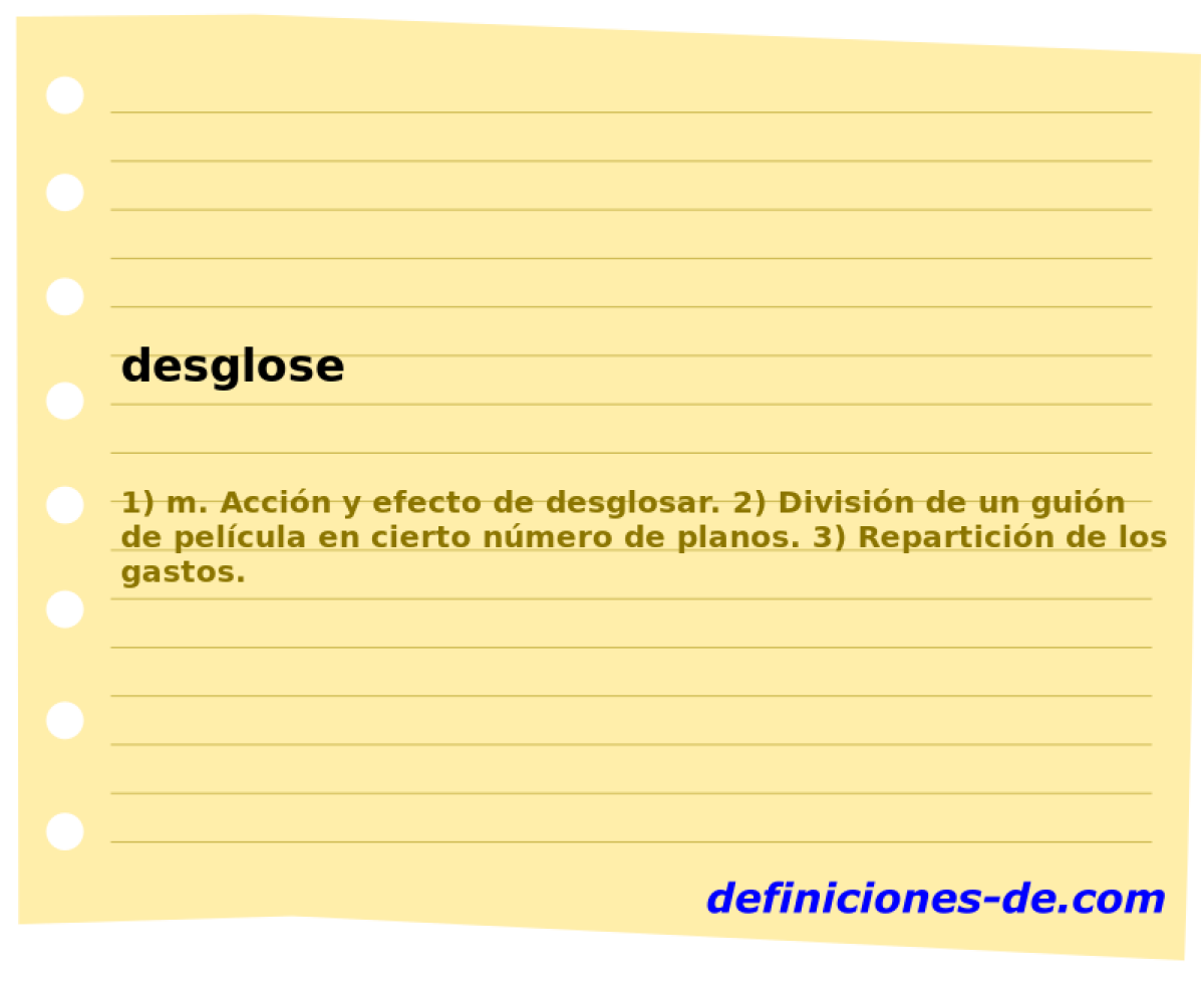 desglose 