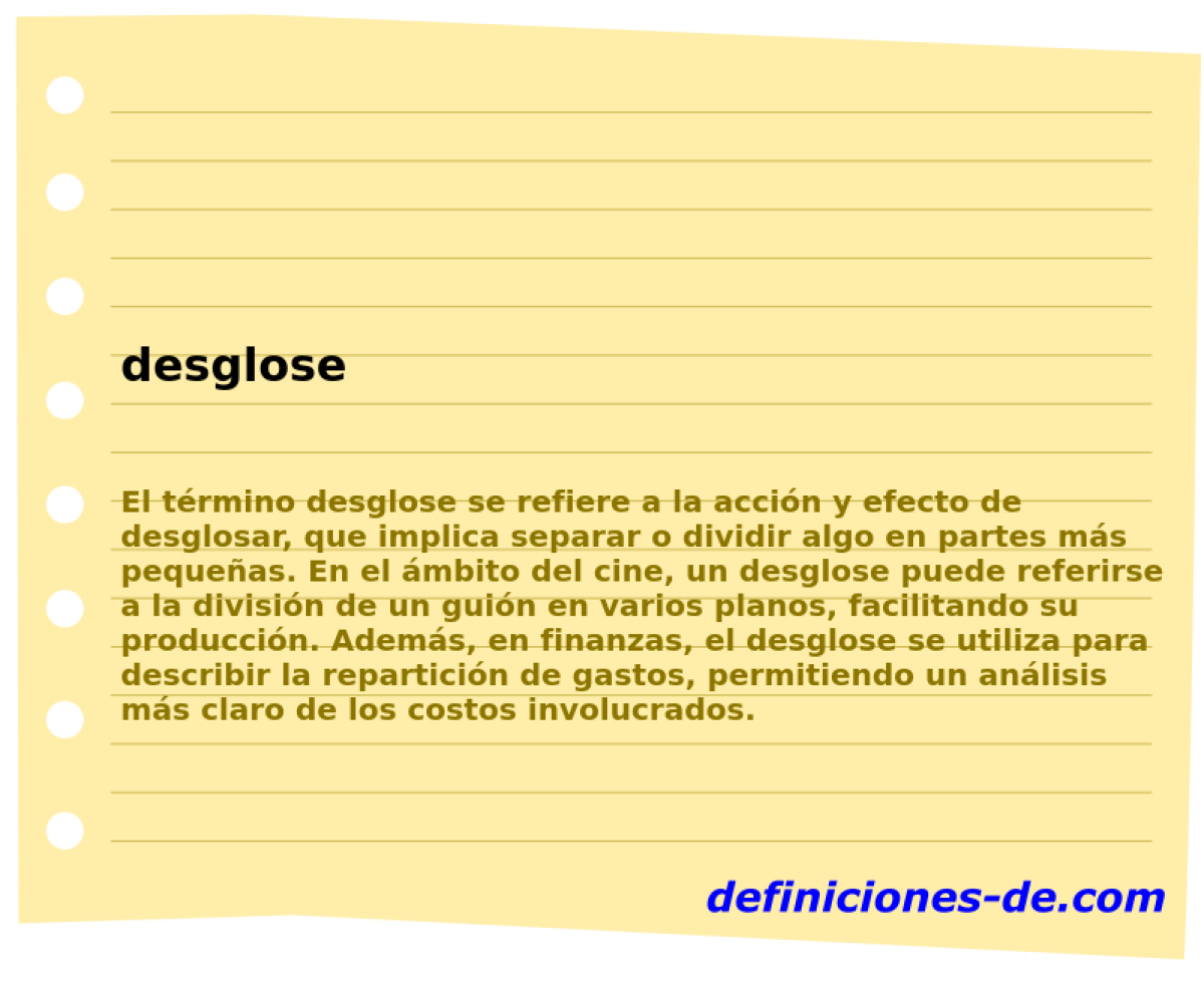 desglose 