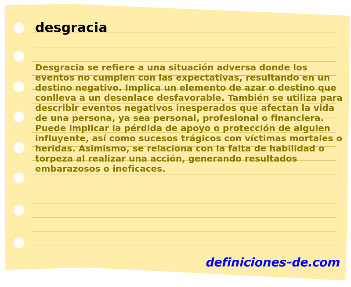 desgracia 