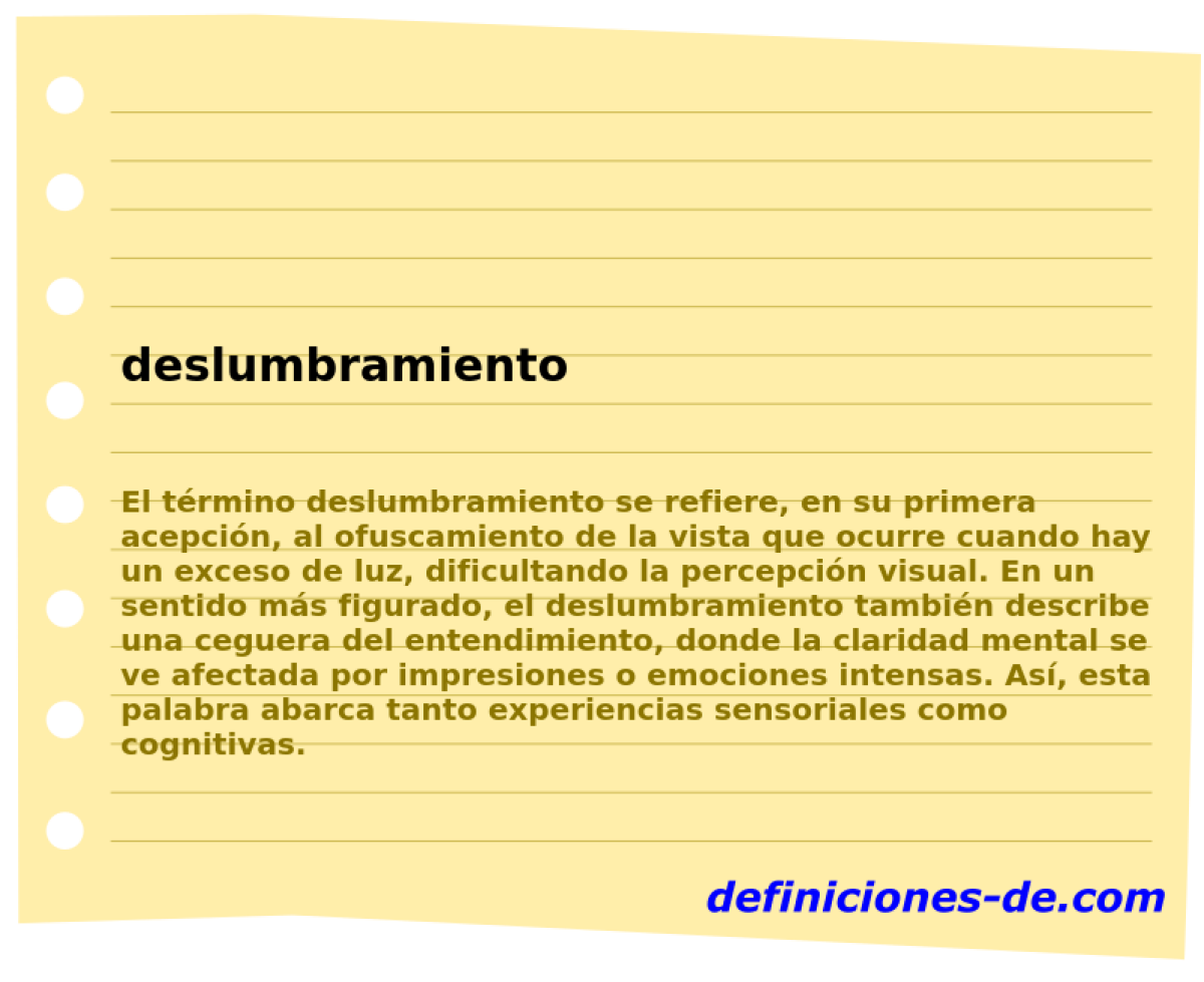 deslumbramiento 