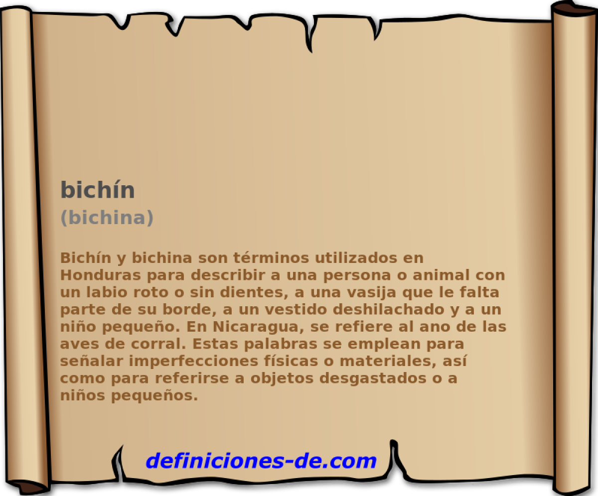 ¿Qué significa la palabra Bichin