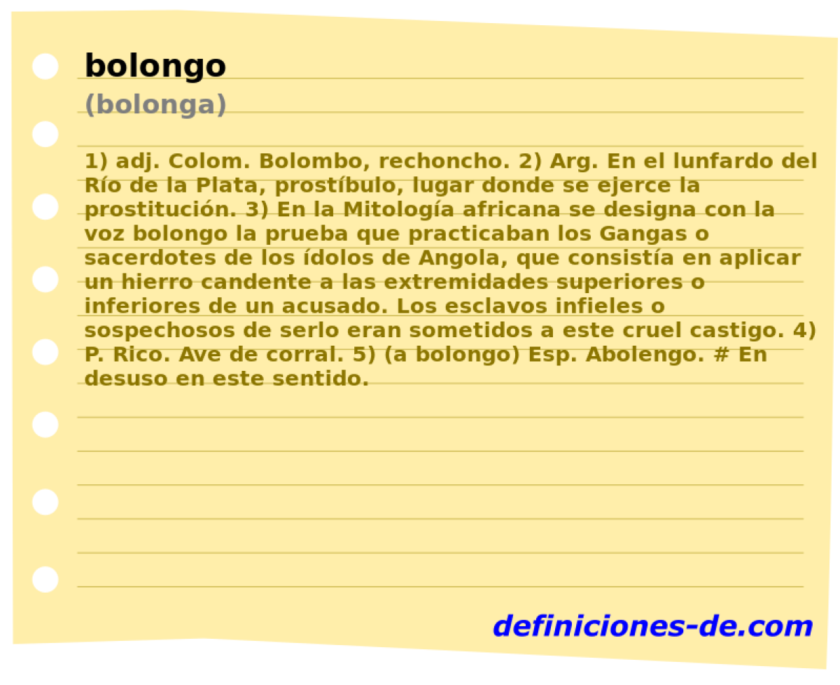 bolongo (bolonga)