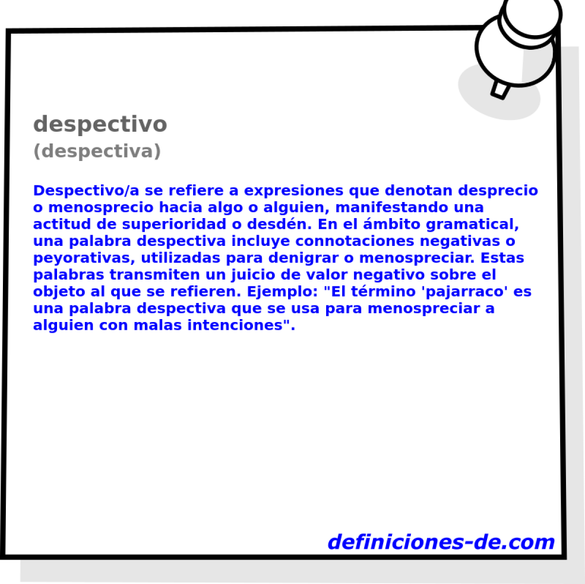 despectivo (despectiva)