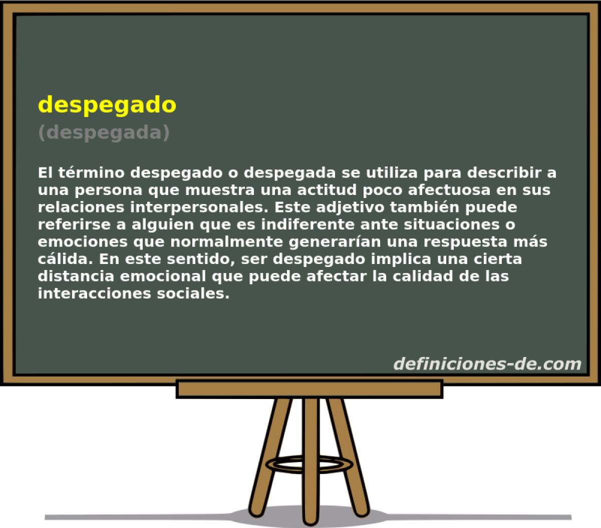 despegado (despegada)