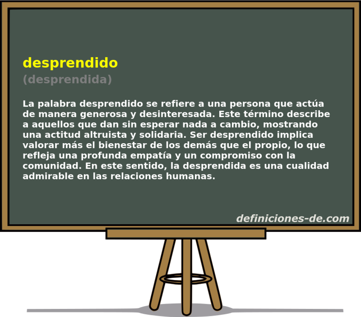 desprendido (desprendida)