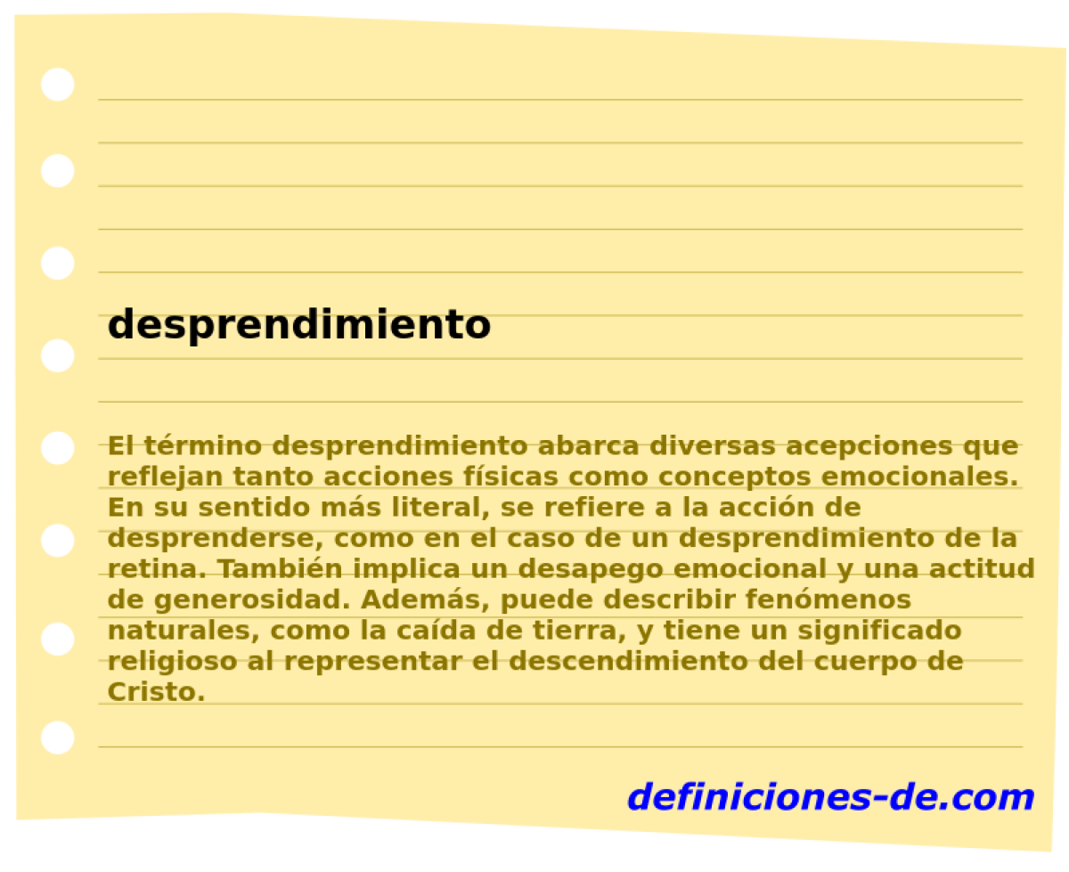 desprendimiento 