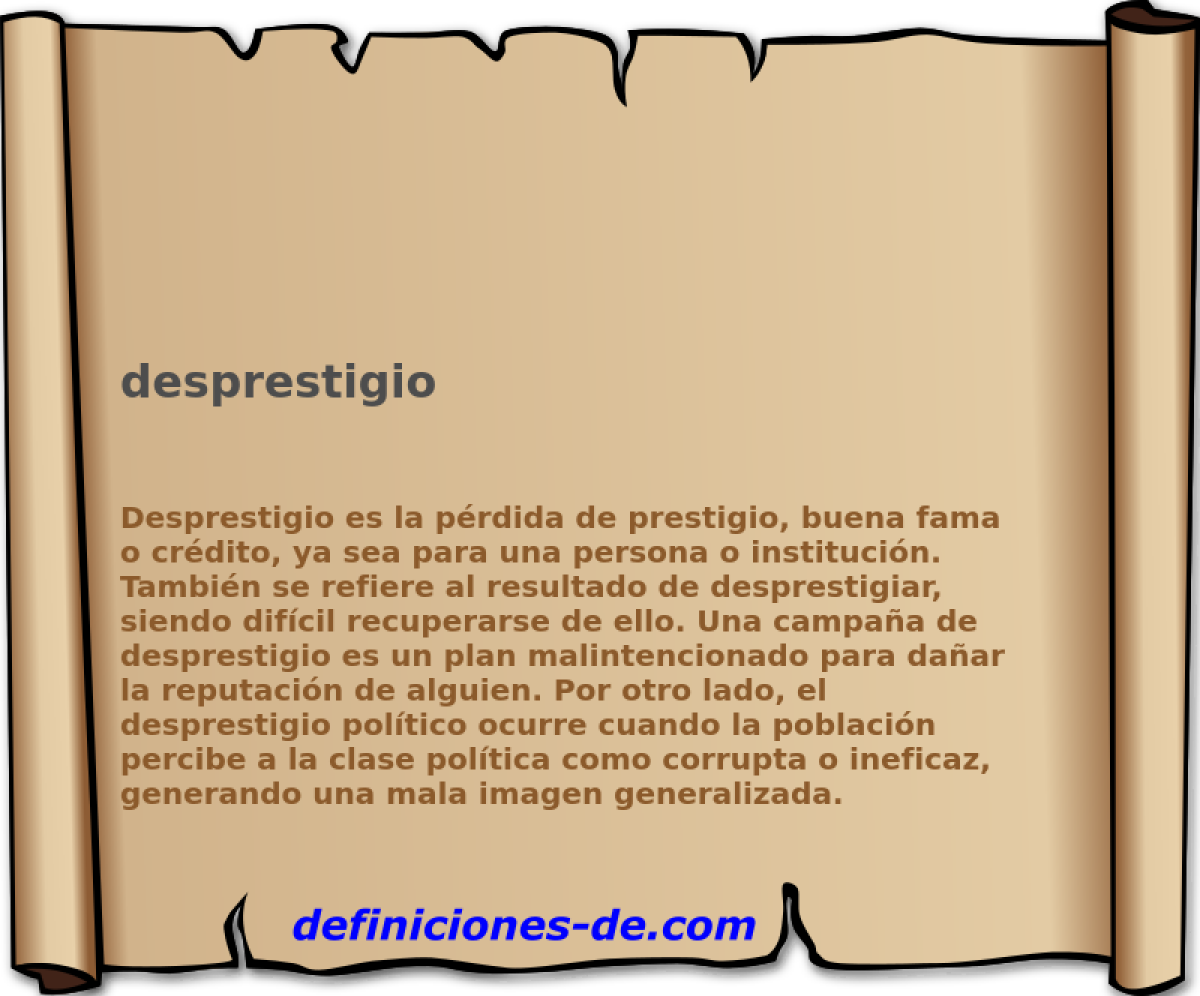 desprestigio 