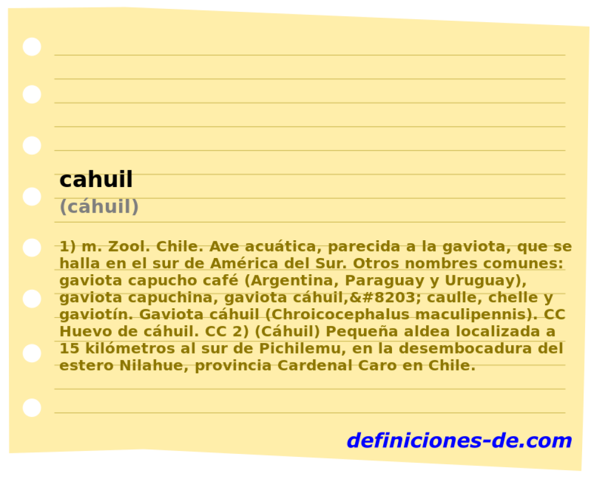 cahuil (chuil)