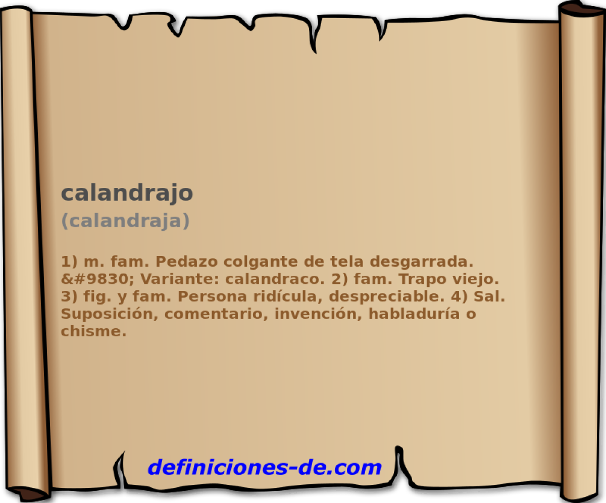 calandrajo (calandraja)