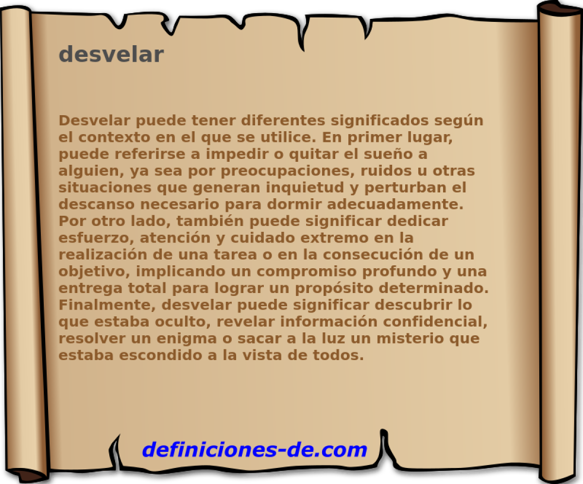 desvelar 