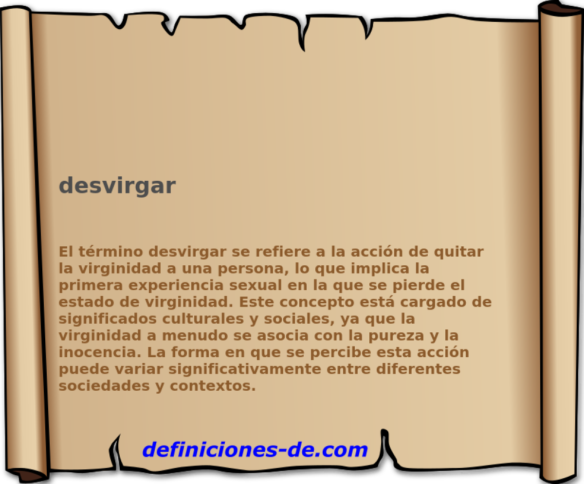 desvirgar 