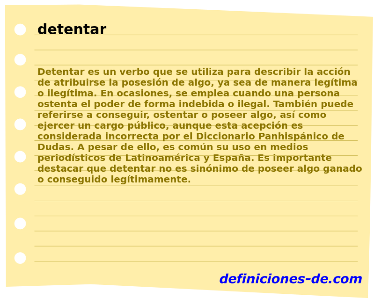 detentar 