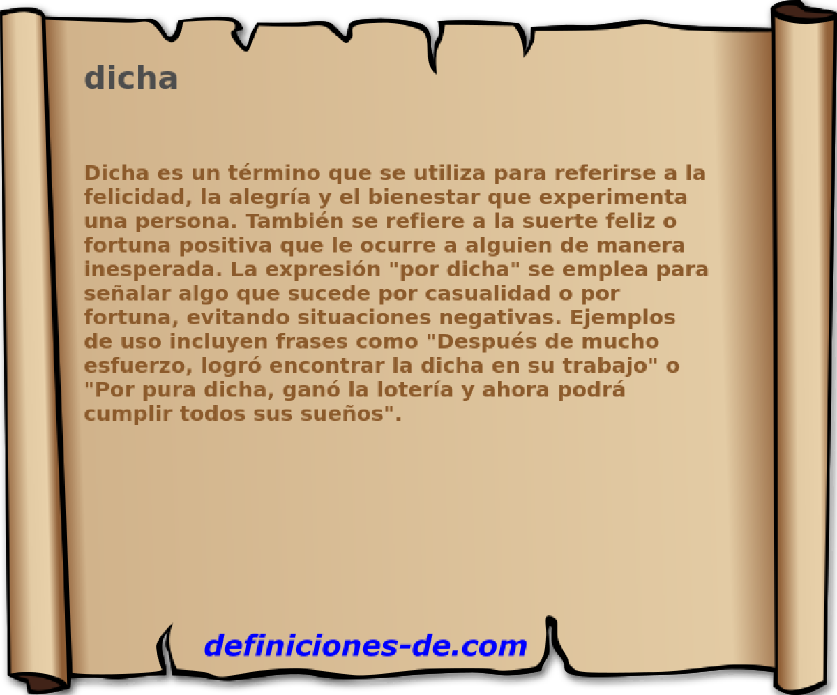 dicha 