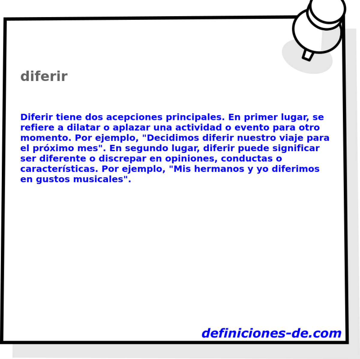 diferir 