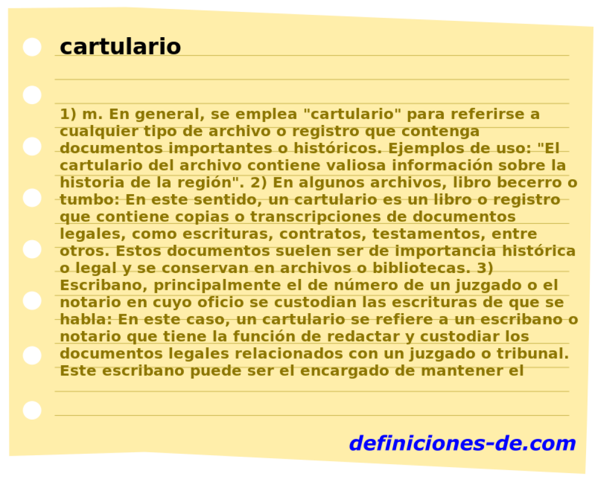 cartulario 