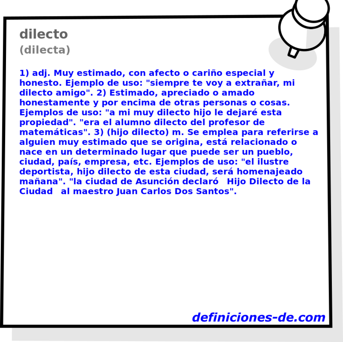 dilecto (dilecta)
