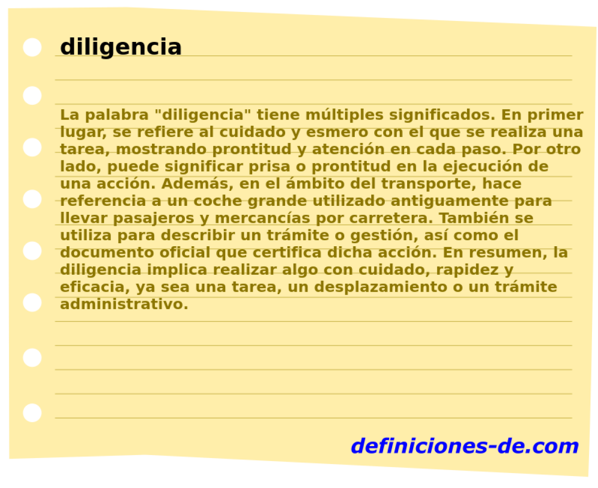 diligencia 