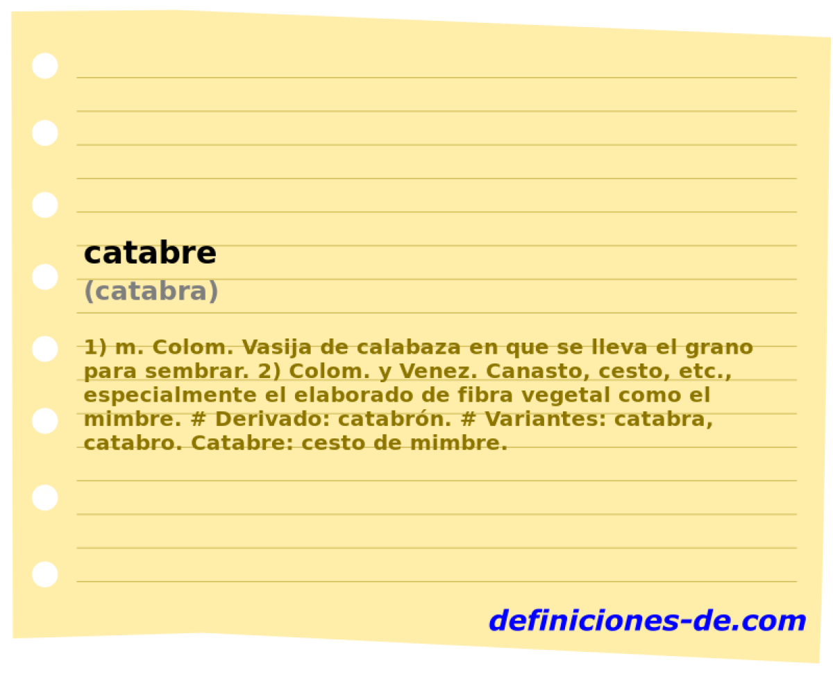 catabre (catabra)