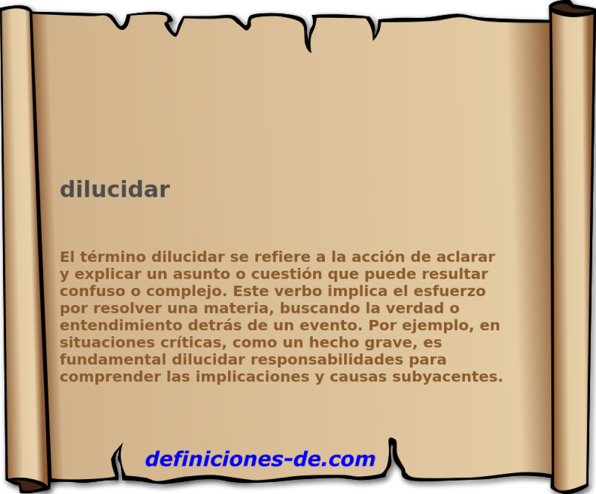 dilucidar 