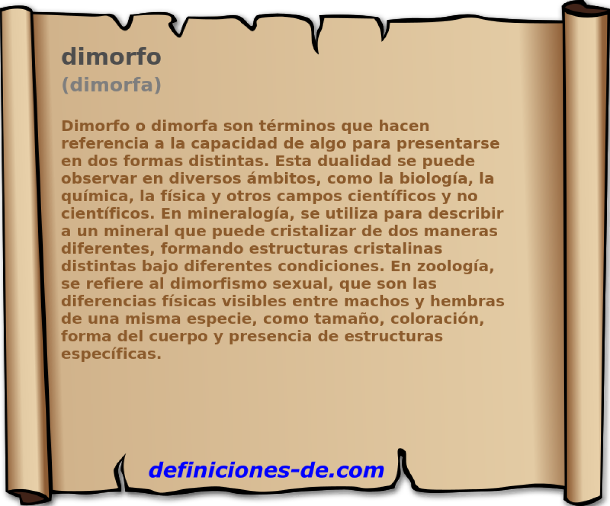 dimorfo (dimorfa)