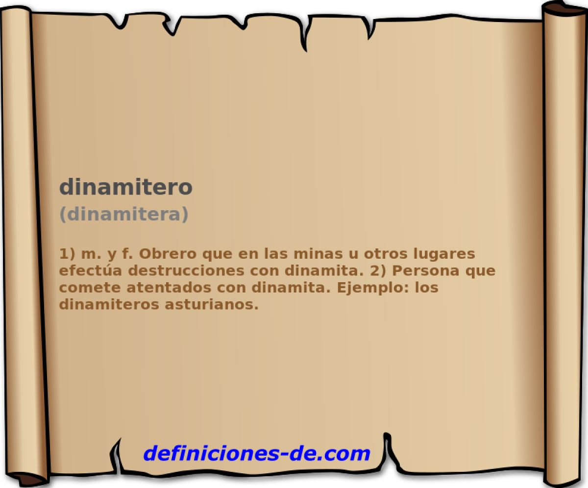 dinamitero (dinamitera)