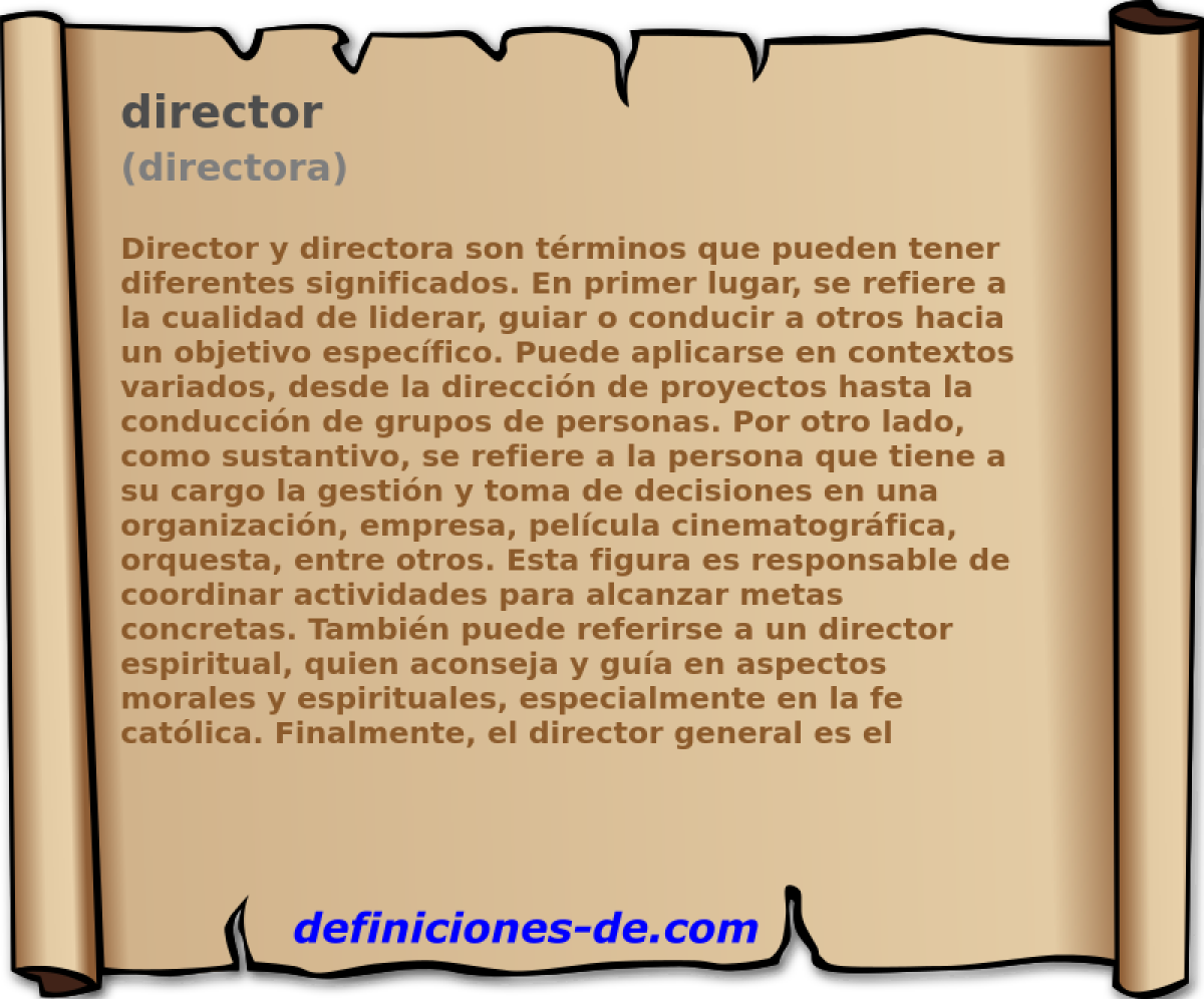 director (directora)