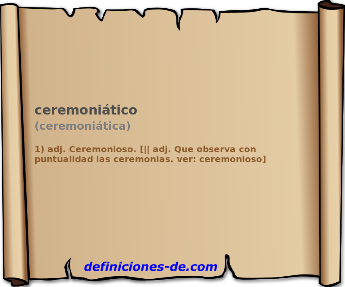 ceremonitico (ceremonitica)