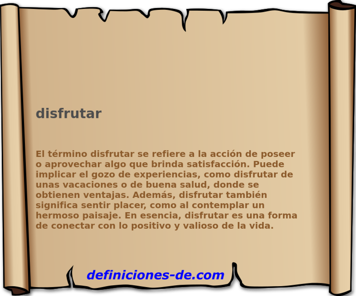 disfrutar 