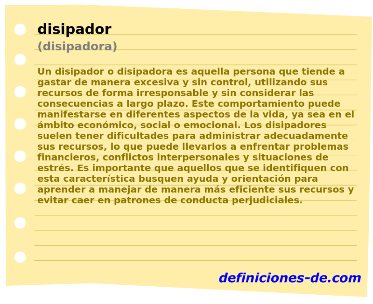 disipador (disipadora)