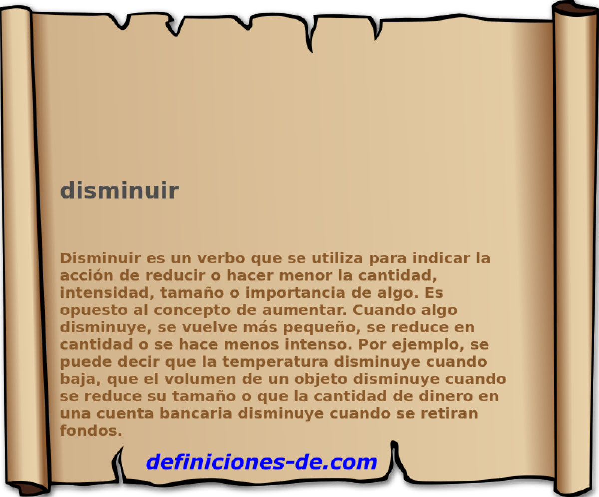 disminuir 