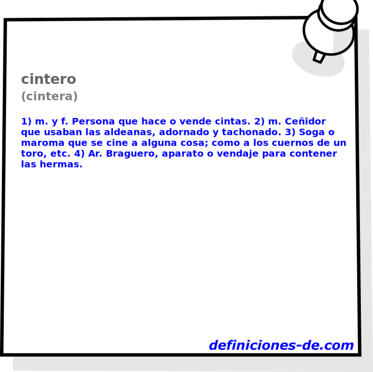 cintero (cintera)