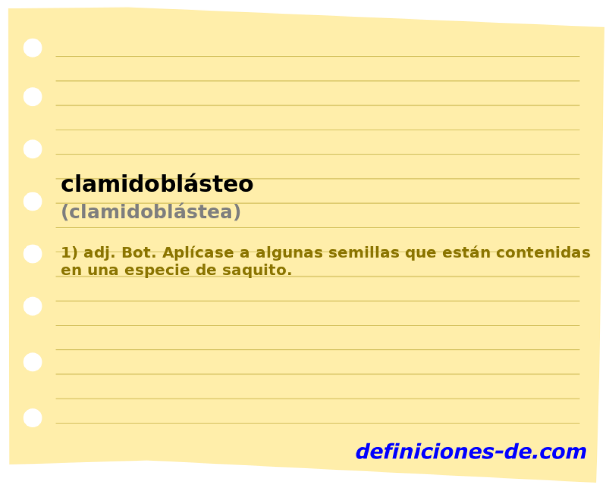 clamidoblsteo (clamidoblstea)