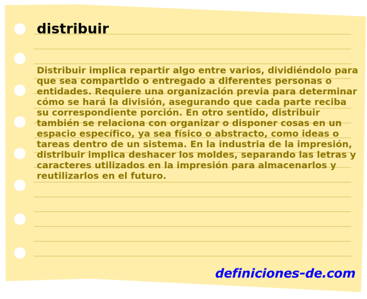 distribuir 